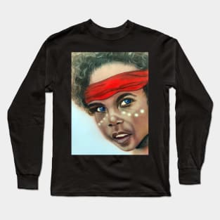 Australian indigenous child Red bandanna Long Sleeve T-Shirt